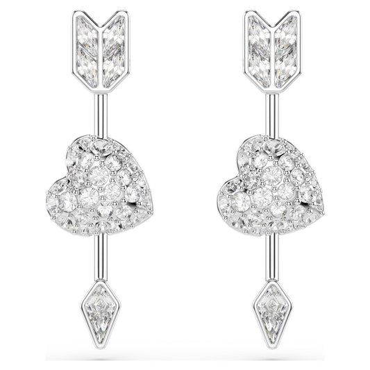 Orecchini Swarovski Idyllia Cuore Con Freccia Pavè Rodiati