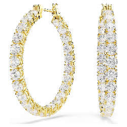 Orecchini Swarovski Matrix A Cerchio Placcati Oro Giallo