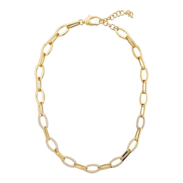 Collana Bronzallure a Maglie Alternate con Pave di Cubic Zirconia WSBZ02595Y.WR
