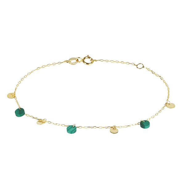 Bracciale Stroili Beverly Oro Giallo 9 KT Malachite Verde 1432976