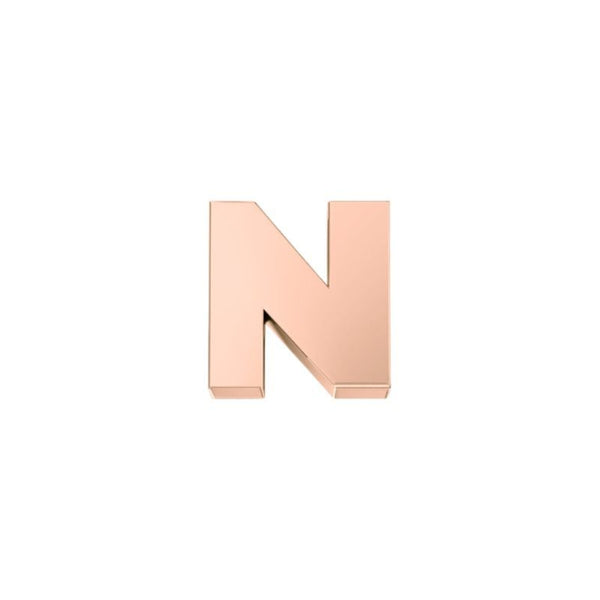 Lettera Elements N In Oro Rosa 18 KT -