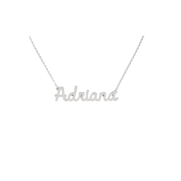 Collar con nombre Adriana en acero inoxidable 316