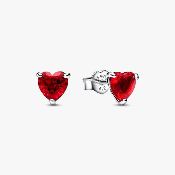 Orecchini Pandora A Lobo Cuori Rossi 292549C01