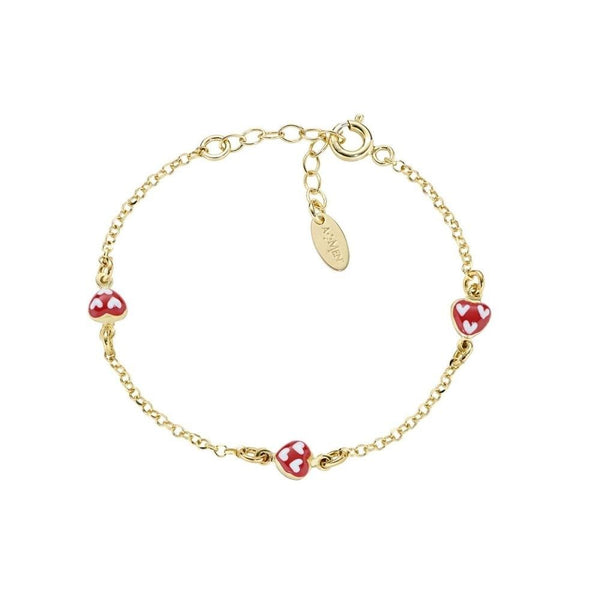 Bracciale Amen Bimba Cuore Smaltato Rosso