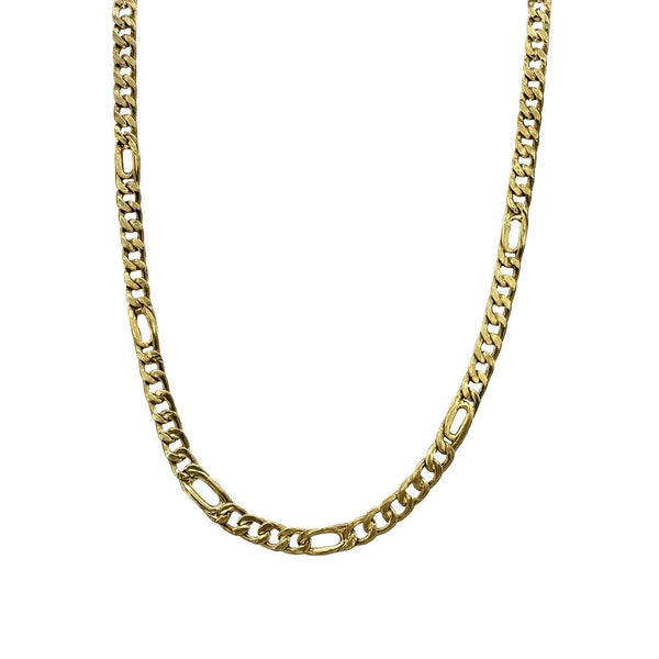18KT Yellow Gold Men's Necklace with Geometric Links