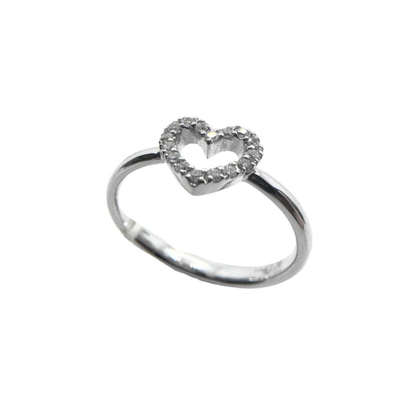 Anello Cuore Mirco Visconti in Oro Bianco con Diamanti Z579
