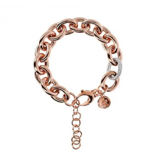 Pulsera de cadena Bronzallure con pavé de circonitas ovaladas