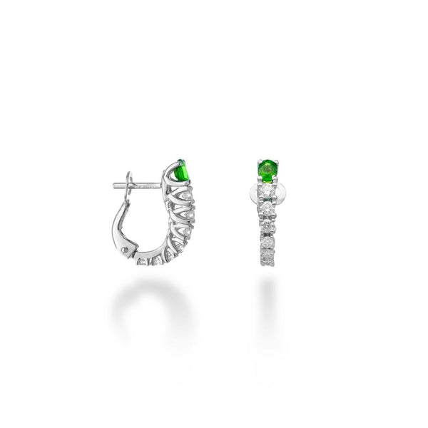 Aros graduados Golay con esmeraldas naturales de 0,39 ct y diamantes naturales de 0,52 ct