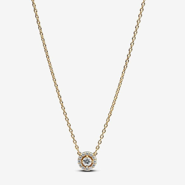 Collana Pandora Punto Luce E Pavè Placcata Oro Giallo 363548C01