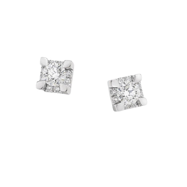 Orecchini Giorgio Visconti IOLUCE in Oro bianco con Diamante Centrale Taglio Brillante -
