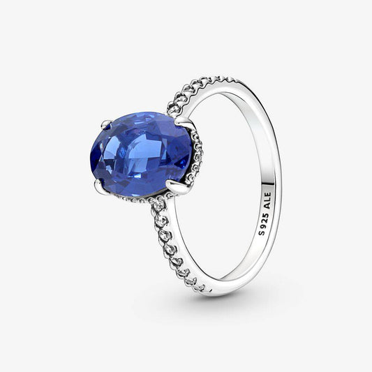 Pandora Ring With Blue Stone