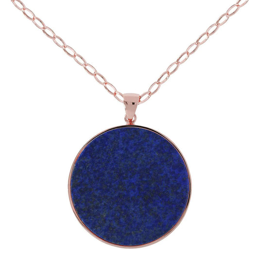 Collar largo Bronzallure con disco maxi en piedra natural