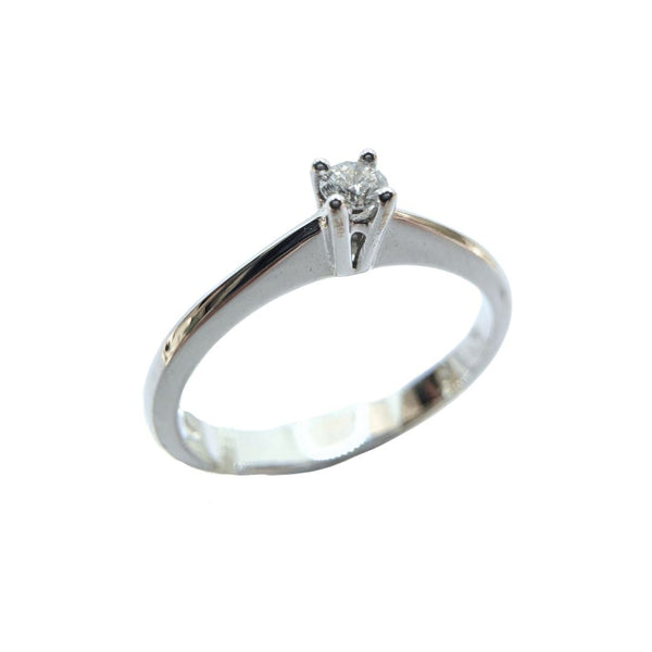Mirco Visconti White Gold Solitaire Ring with Diamond