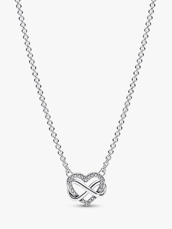 Collana Pandora Cuore Infinito Pietre Luminose