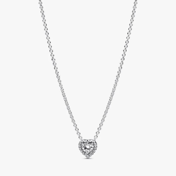 Collana Pandora Cuore In Rilievo Bianco 398425C01