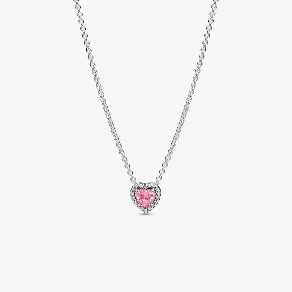 Collana Pandora Cuore In Rilievo Rosa 398425C02-45