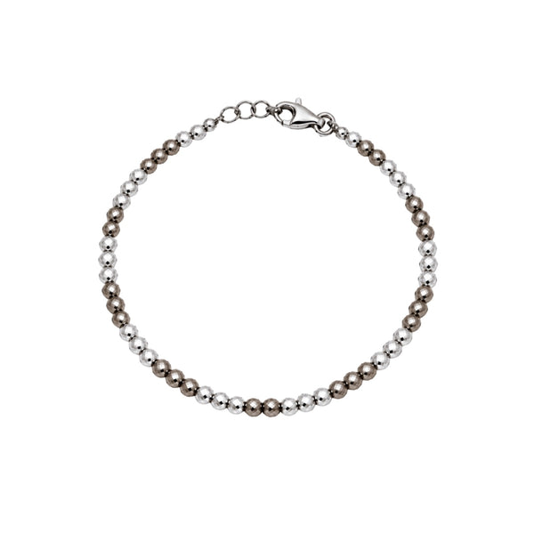 Bracciale Handmade Milleluci in Oro Bianco e Brunito 18 KT BRML07