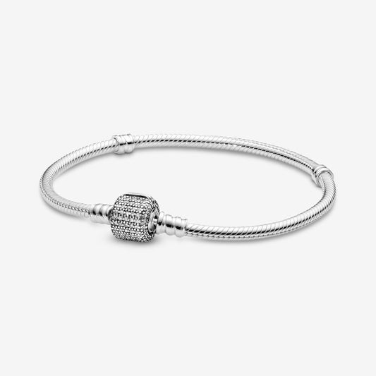 Pandora Moments Barrel Pavé Bracelet