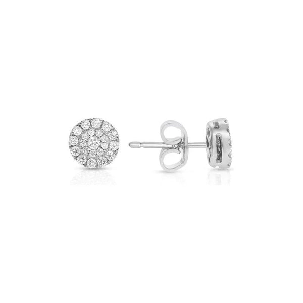 Orecchini Giorgio Visconti Tondo Pavè in Oro Bianco e Diamanti ct. 0,34 BBX37842