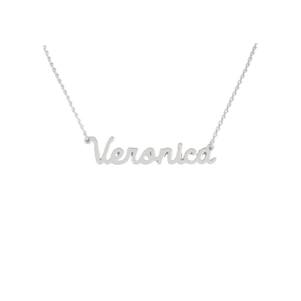 Collana Nome Veronica In Acciaio 316 -