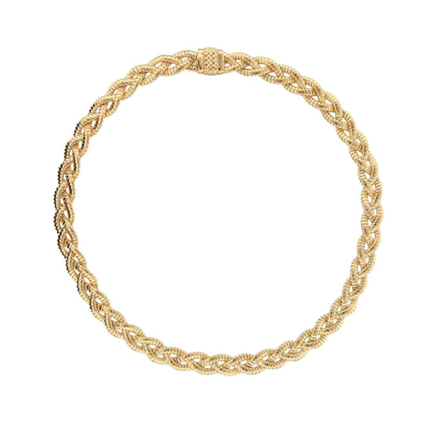 Etruscan Tubogas Braided Necklace with Magnetic Clasp