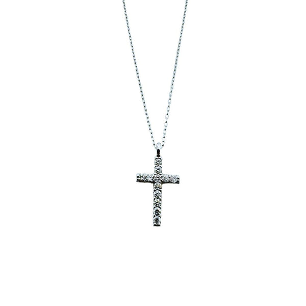 Collana Golay in Oro Bianco con Croce Pendente con Diamanti PCR008DI2