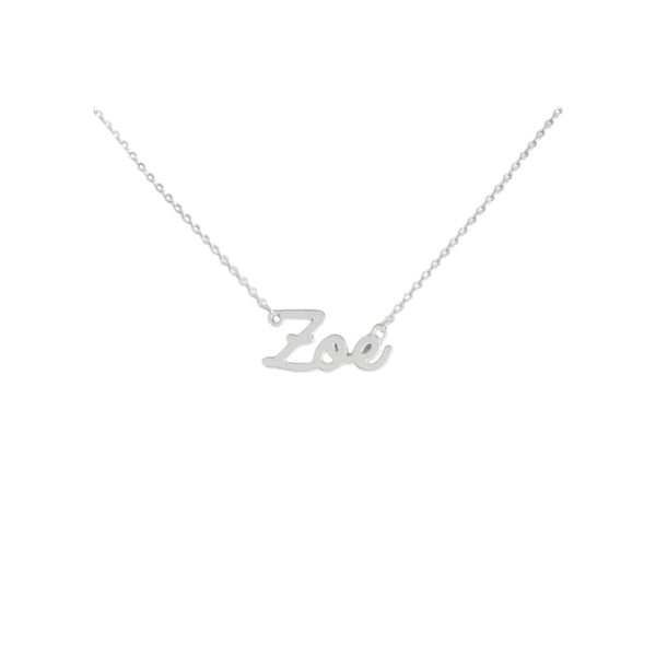 Collana Nome Zoe In Acciaio 316 -