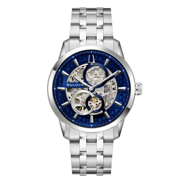 Orologio Bulova Sutton Skeleton 40mm Blu