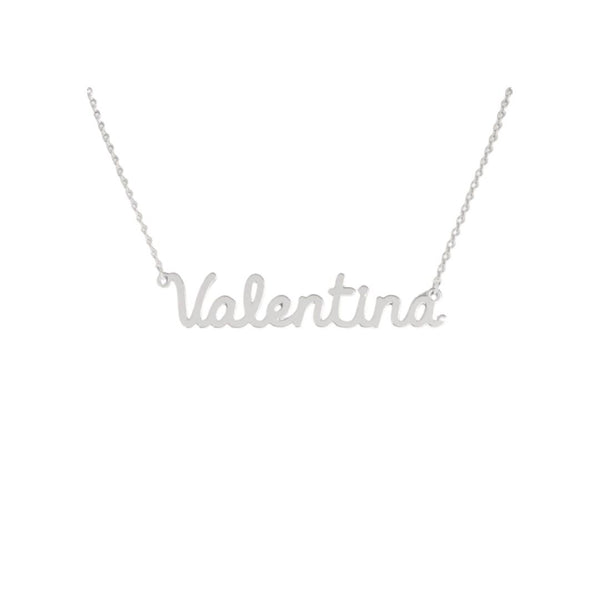 Collana Nome Valentina In Acciaio 316 -