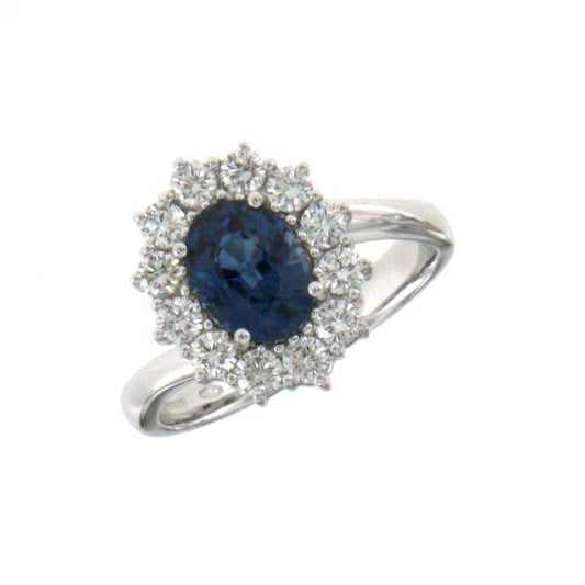 Mirco Visconti Ring with Natural Sapphire and Diamonds