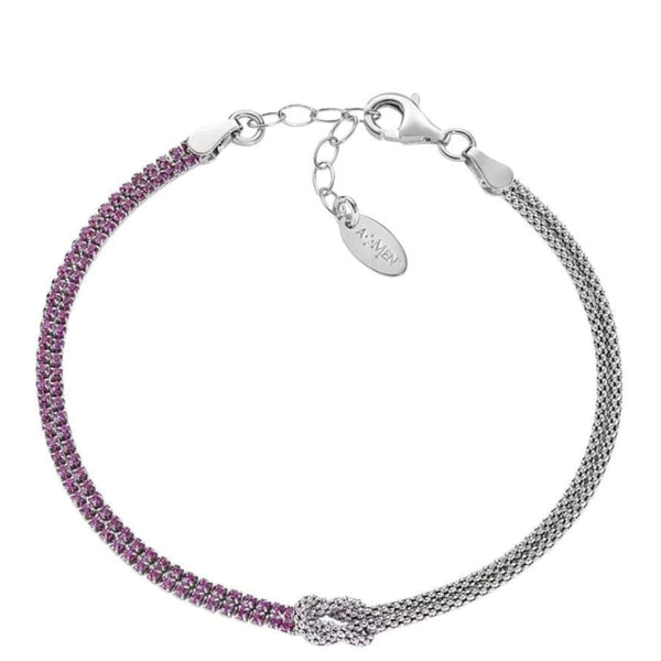 Bracciale Amen Nodo D'Amore Con Zirconi Rossi BRNOAMBRZ16