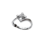 Anello Bibigì Solitario In Oro Bianco E Diamanti