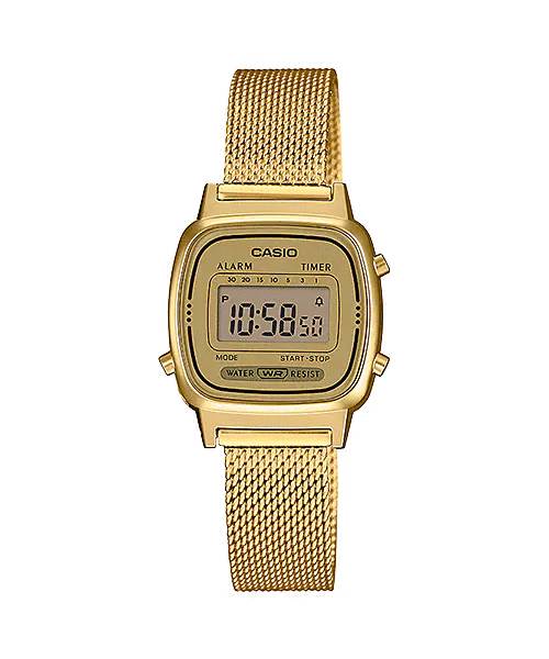 Orologio Casio Vintage con Cassa e Bracciale Maglia Milanese Dorato