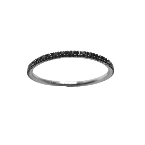 Veretta Girodito Bibigì in Oro Bianco con Diamanti Neri ANK0023N00R