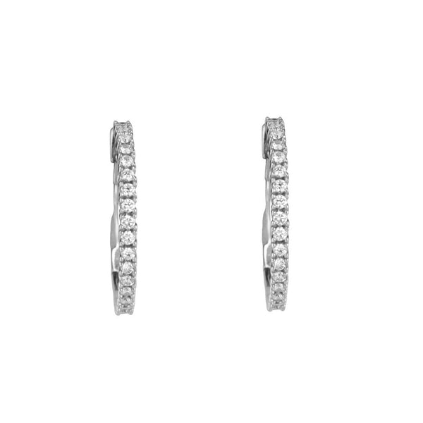 Orecchini Giorgio Visconti Cerchietti in Oro Bianco 18 kt con Diamanti ct. 0,20 F VS BBX39744