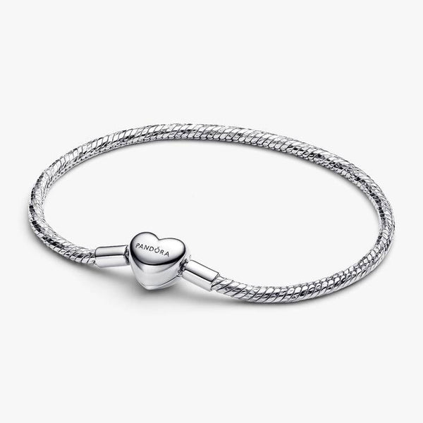 Bracciale Pandora Maglia Snake Sfaccettata Con Chiusura A Cuore 594236C00