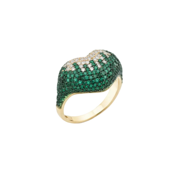 Anello Sogni Cuore con Zirconi Verdi AN054GV