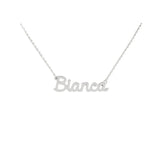Collana Nome Bianca In Acciaio 316