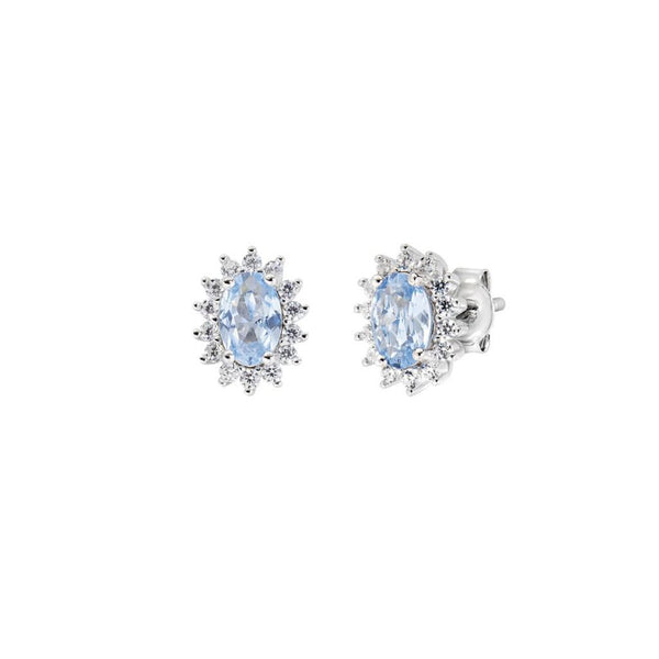 Orecchini Amen Royal Lady Mini con Zircone Acquamarina ORLDPBBAC