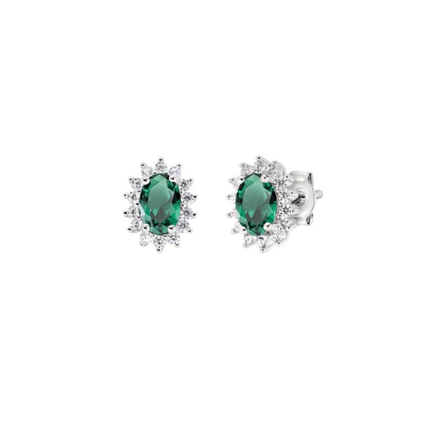 Orecchini Amen Royal Lady Mini con Zircone Verde ORLDPBBVE
