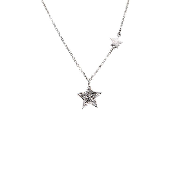 Collana Stelle in Oro Bianco 18 KT e Diamanti 198934