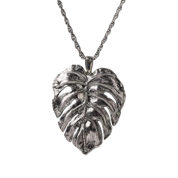 Isola Bella Nude Monstera Leaf Necklace