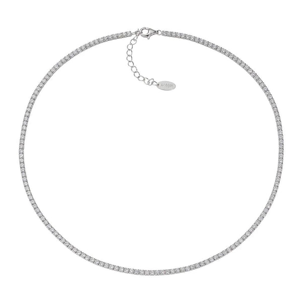 Collana Amen Tennis Con Zirconi Bianchi CLT2BB