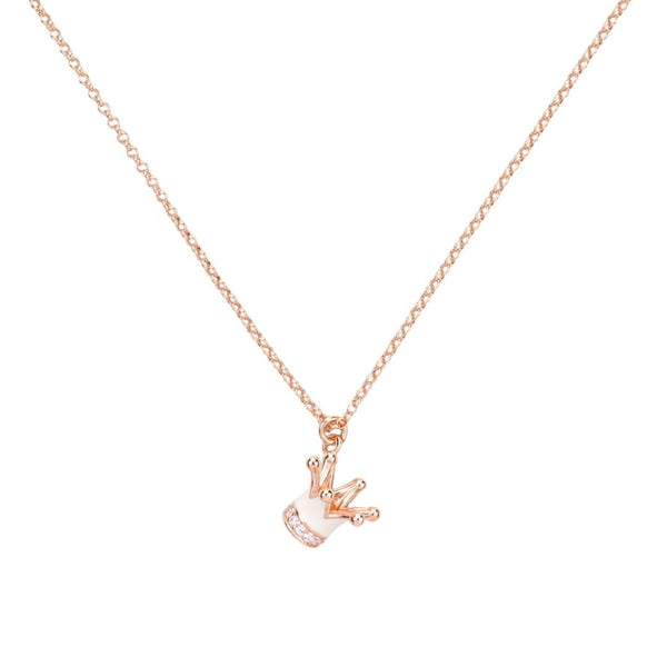 Collar de corona esmaltado en crema Versari