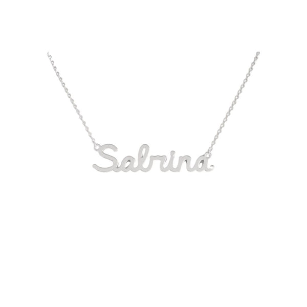 Sabrina Name Necklace in 316 Stainless Steel