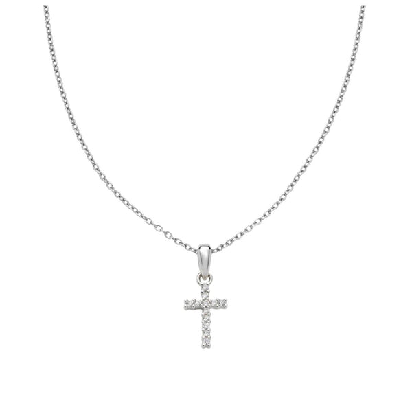 Collana Amen Con Croce Pendente Con Zirconi Bianchi CLAPCRBBZ3