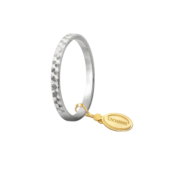 Alianza de boda Unoaerre Gardenia en oro blanco