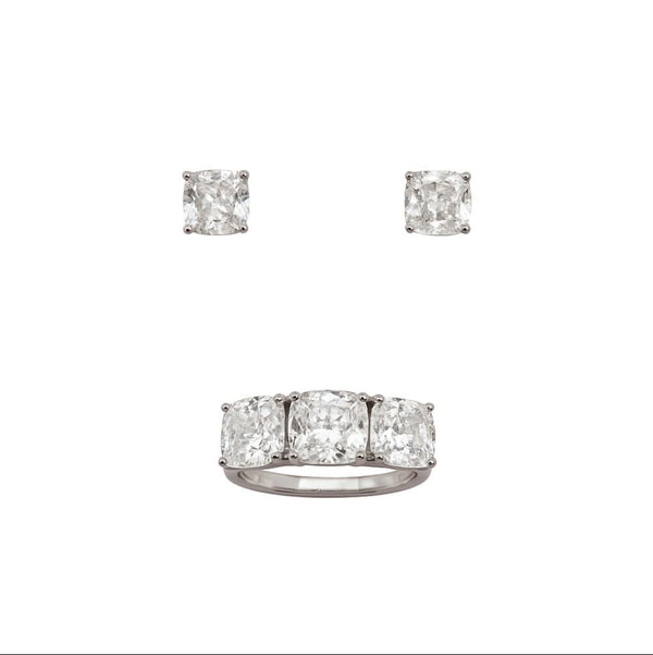 Set Bronzallure Orecchini E Anello Trilogy Con Zirconi WSBZPK159.SET-07
