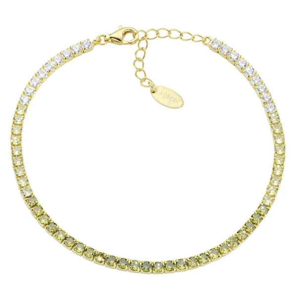Bracciale Amen Tennis Mania Dorato Con Zirconi Degradè Verdi BT1DEGOL17