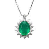 Collana Bibigì in oro Bianco con Smeraldo-Zaffiro-Rubino e Diamanti